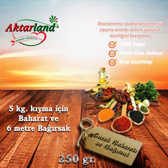 Sucuk Baharatı - 5 Kg kıyma için 250 gr Karışık baharat