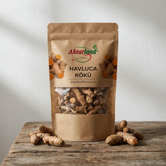 Taze Havlıcan (Alpinia galanga) rizomu ve yaprakları