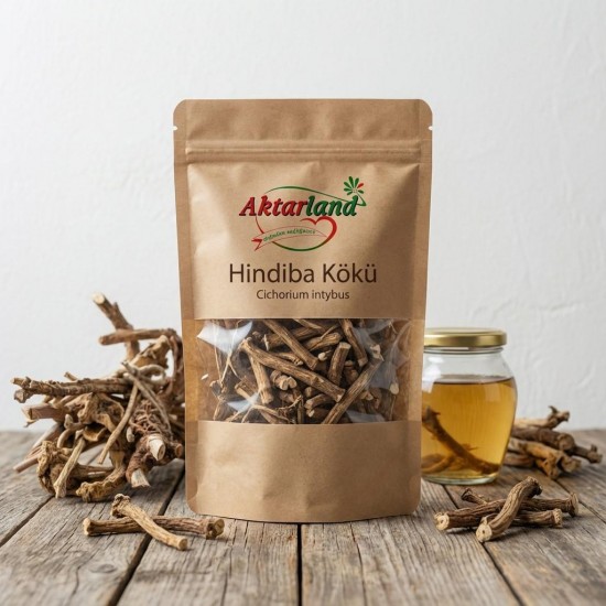 Taze Hindiba Kökü ve Mavi Hindiba Çiçekleri