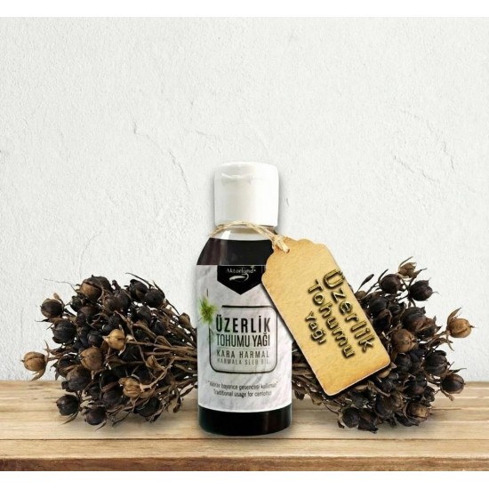 Üzerlik tohumu yağı, Peganum harmala yağı, soğuk sıkım üzerlik yağı, erkek cinsel sağlık, doğal yağlar, antioksidan, Aktarland