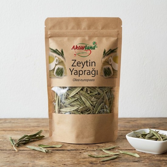 Zeytin yaprağı demeti, zeytin ağacı dalları, zeytin yaprağı çayı fincanı, zeytin yaprağı özlü krem