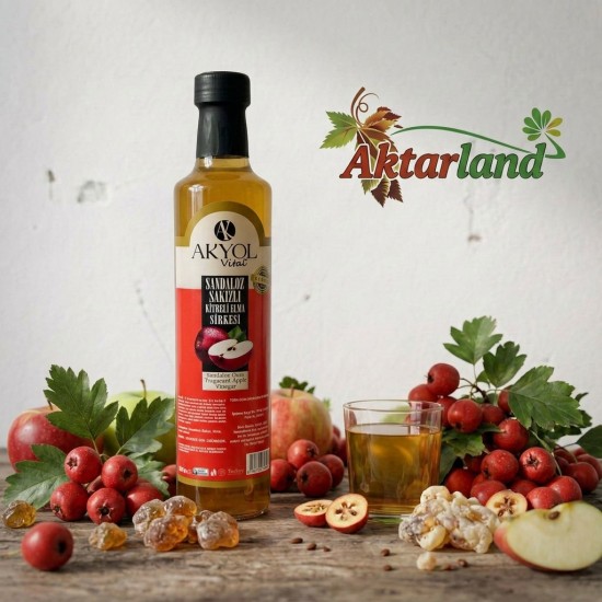 Elma Sirkesi Sandaloz Sakızlı Ve Kitreli  500 ML